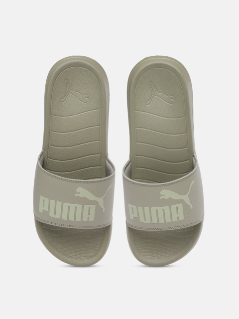 

Puma Unisex Grey Popcat 20 Printed Sliders