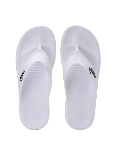 

Puma Unisex Black Aqua Thong Flip-Flops, White