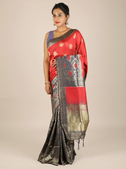 

Pothys Maroon Woven Design Jute Silk Saree