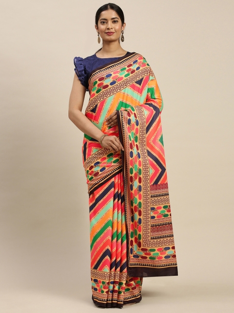 

Nanda Silk Mills Multicoloured Digital Printed Saree, Multi