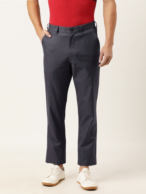 

Burnt Umber Men Grey Regular Fit Solid Chinos