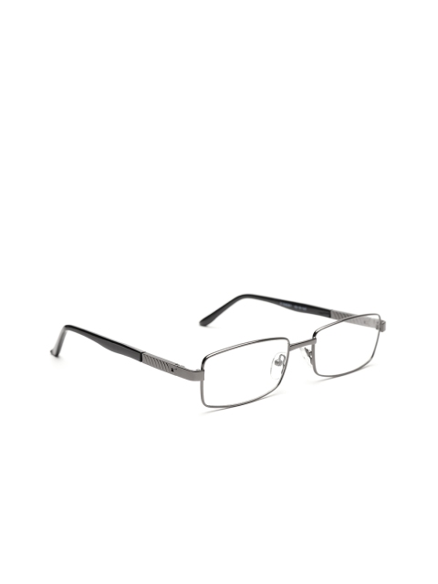 

COOLWINKS Unisex Gunmetal-Toned & Black Solid Full Rim Rectangle Frames COOLWINK113990, Metallic