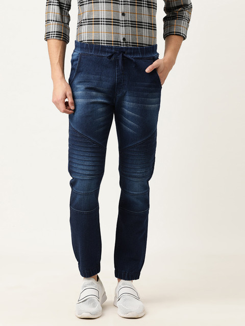 

Campus Sutra Men Blue Jogger Mid-Rise Mildly Distressed Jeans