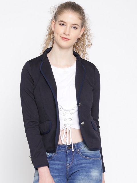 

Mast & Harbour Navy Single-Breasted Casual Blazer, Navy blue