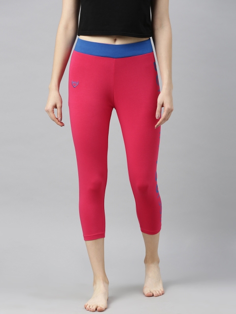 

zebu Women Pink Solid Skinny Fit Capris