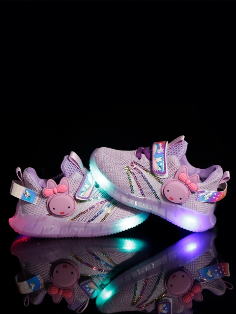

PASSION PETALS Girls Lavender LED Slip-On Sneakers