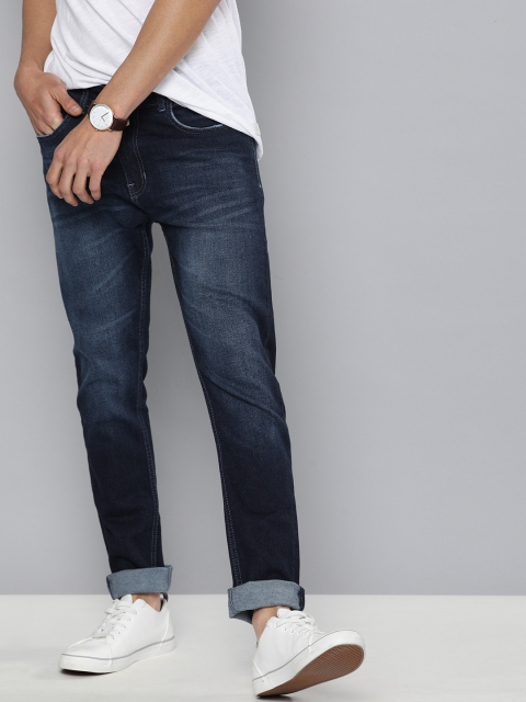 

Mast & Harbour Men Navy Blue Skinny Fit Mid-Rise Clean Look Stretchable Jeans