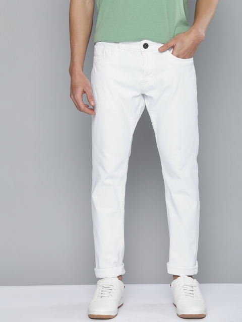 

Mast & Harbour Men White Slim Tapered Fit Viroban Mid-Rise Clean Look Stretchable Jeans