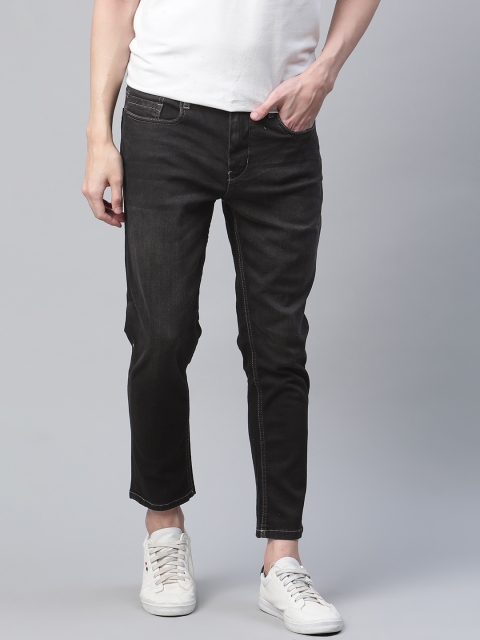 

Mast & Harbour Men Black Slim Tapered Fit Solid Clean Look Jeans