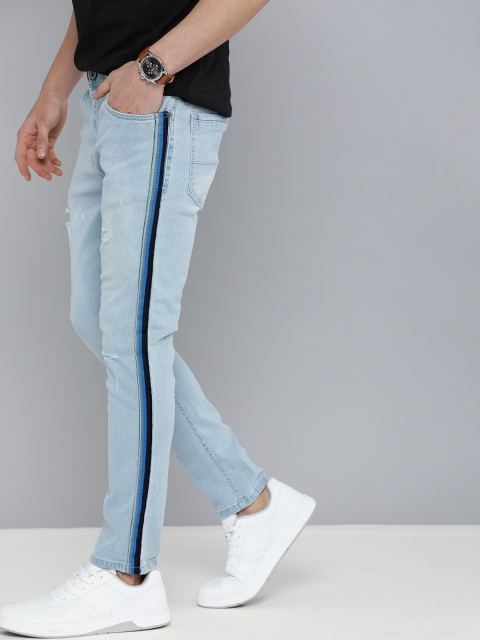 

Mast & Harbour Men Blue Skinny Fit Mid-Rise Mildly Distressed Stretchable Jeans