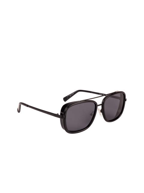 

Kenneth Cole Unisex UV Protected Retro Square Sunglasses KC7221 56 01A, Grey
