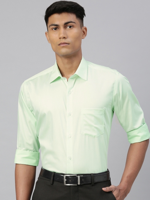 

Van Heusen Men Sea Green Custom Fit Solid Formal Shirt