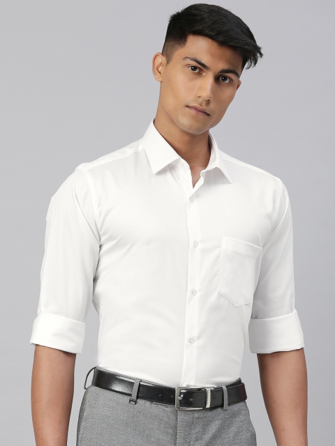 

Van Heusen Men White Regular Fit Solid Formal Shirt