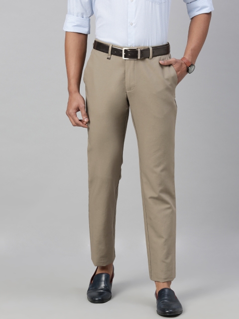 

Van Heusen Men Beige Slim Fit Solid Regular Trousers