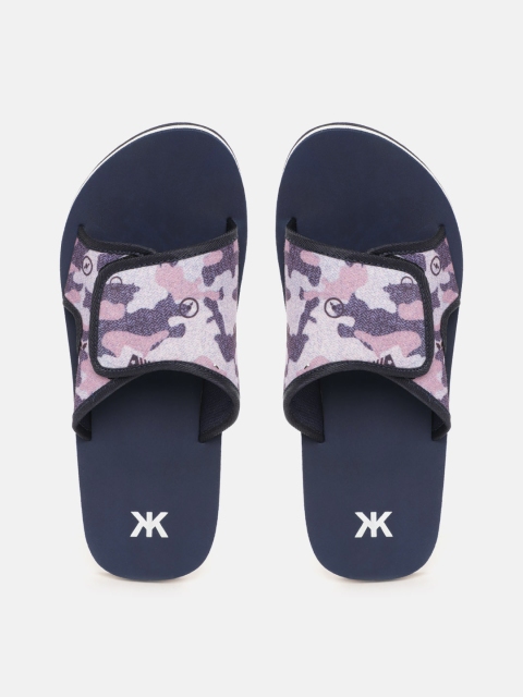 

Kook N Keech Men Purple & Pink Camouflage Print Sliders with Cut Out Detail