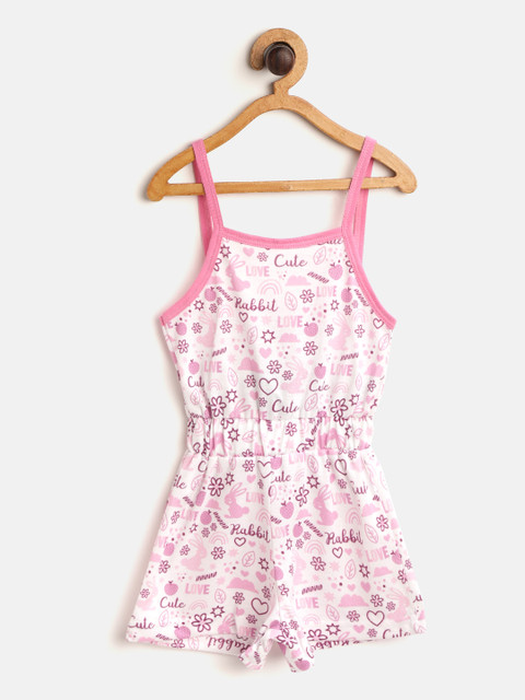 

GAME BEGINS Girls Assorted Printed Pure Cotton Playsuit