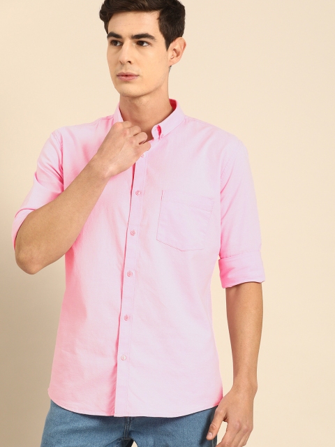 

ether Men Pink Regular Fit Solid Casual Shirt