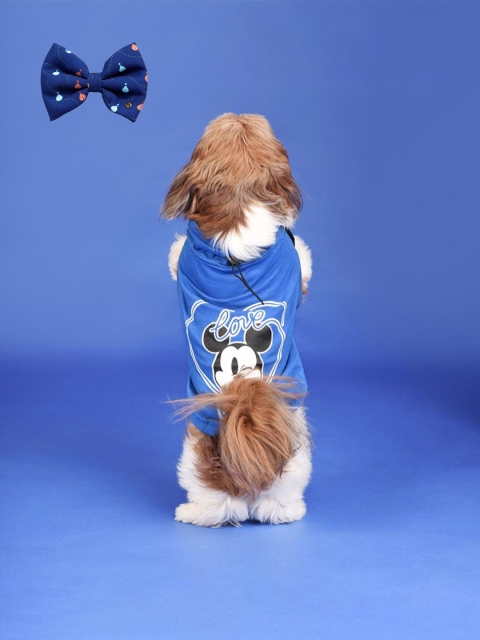 

Heads Up For Tails Blue & White Dog T-shirt & Bow Tie