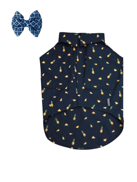 

Heads Up For Tails Pack of 2 Printed Dog Shirts, Blue