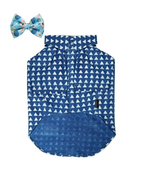 

Heads Up For Tails Blue Shirt & Bow Tie For Dogs