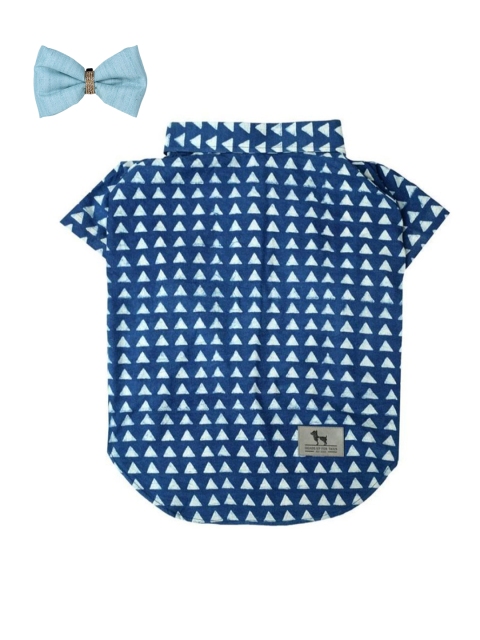 

Heads Up For Tails Blue Printed Dog Shirt