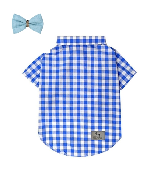 

Heads Up For Tails Blue Shirt & Bow Tie For Dogs