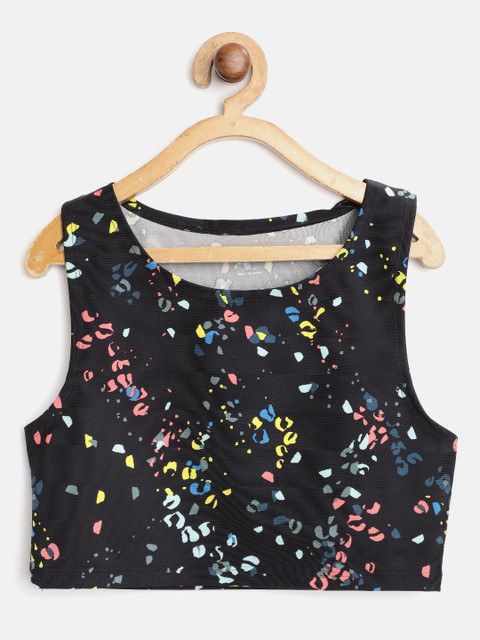 

Marks & Spencer Girls Black Abstract Printed Sports Tank Top