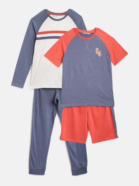 

Marks & Spencer Boys Pack of 2 Sustainable Night suits, Blue