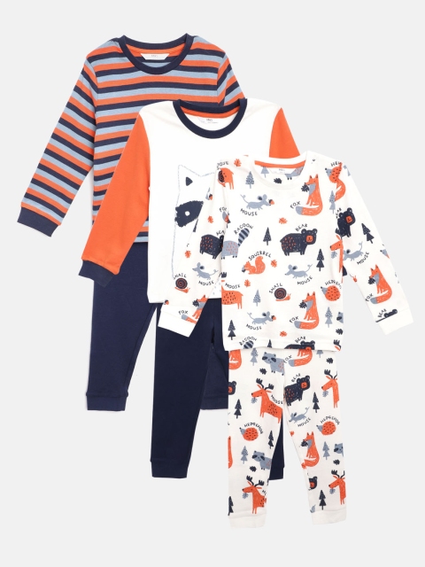 

Marks & Spencer Boys Pack of 3 Pure Cotton Night Suits, Off white