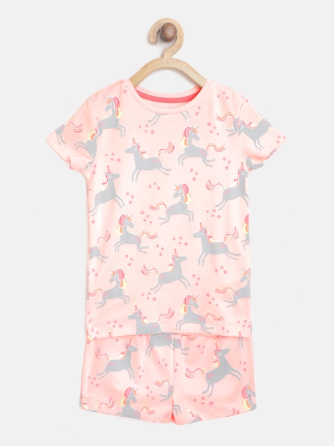 

Marks & Spencer Girls Pink & Grey Unicorn Printed Night Suit