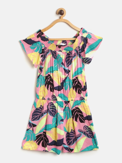 

Marks & Spencer Girls Multicoloured Leaves Print Sustainable Playsuit, Multi