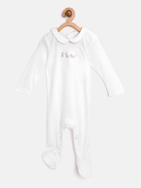 

Marks & Spencer Infant Kids White Solid Sustainable Sleepsuit