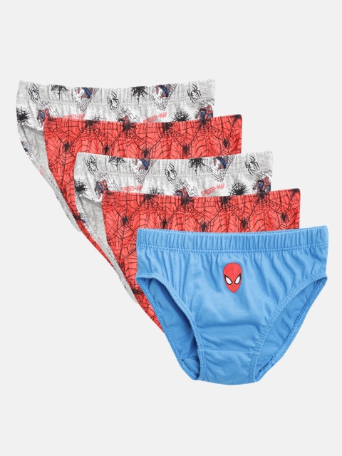 

Marks & Spencer Boys Pack of 5 Pure Cotton Printed Basic Briefs T715656D, Red