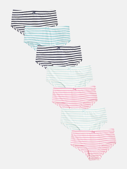 

Marks & Spencer Girls Pack of 7 Striped Briefs, White