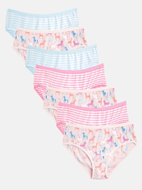 

Marks & Spencer Girls Pack of 7 Printed Pure Cotton Briefs, Pink