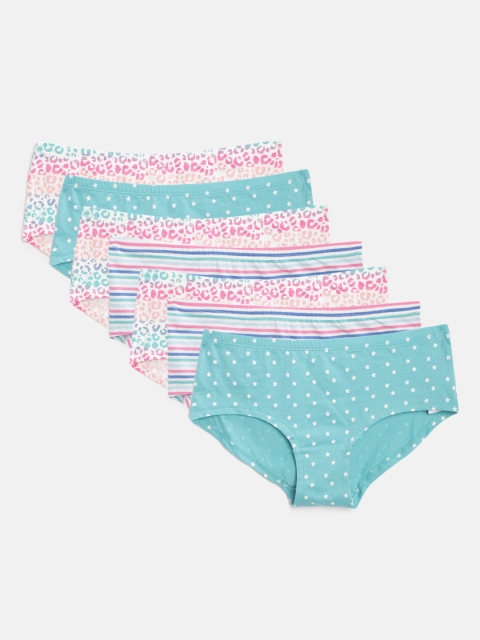 

Marks & Spencer Girls Pack of 7 Printed Hipster Briefs, Blue