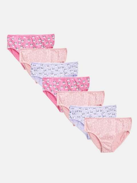 

Marks & Spencer Girls Pack of 7 Printed Pure Cotton Briefs, Pink