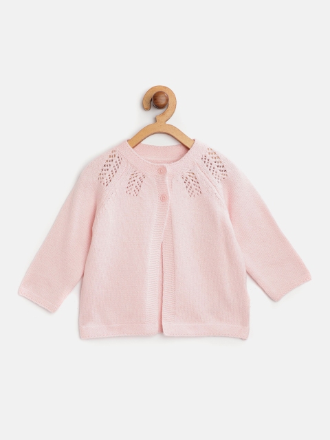 

Marks & Spencer Kids Pink Solid Sustainable Cardigan