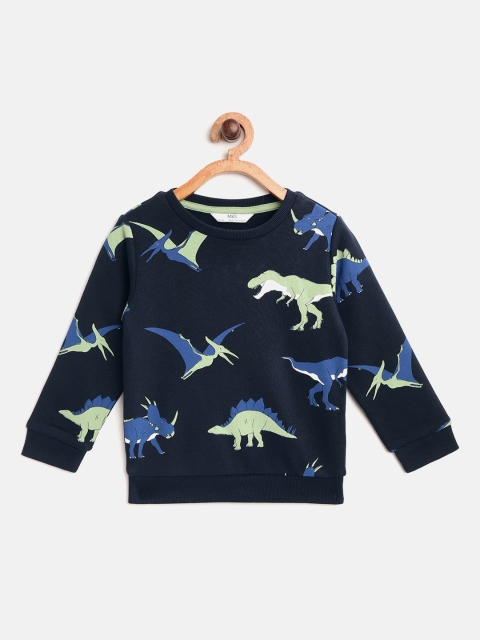 

Marks & Spencer Boys Navy Blue & Green Sustainable Dinosaur Print Sweatshirt