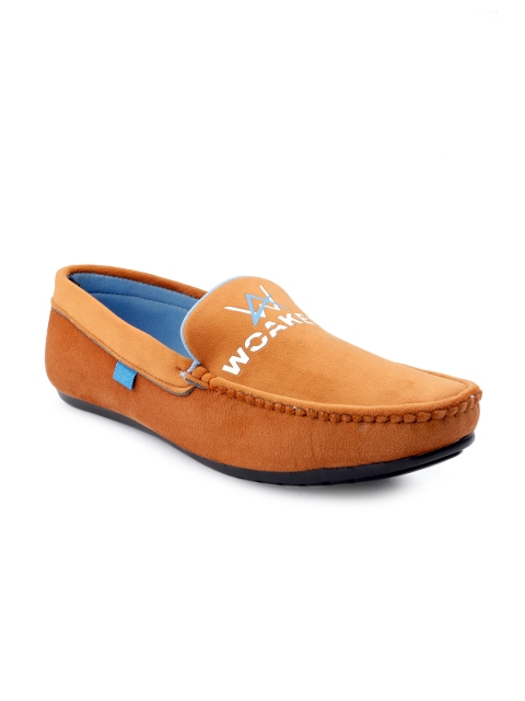 

Woakers Men Tan Brown Printed Loafers