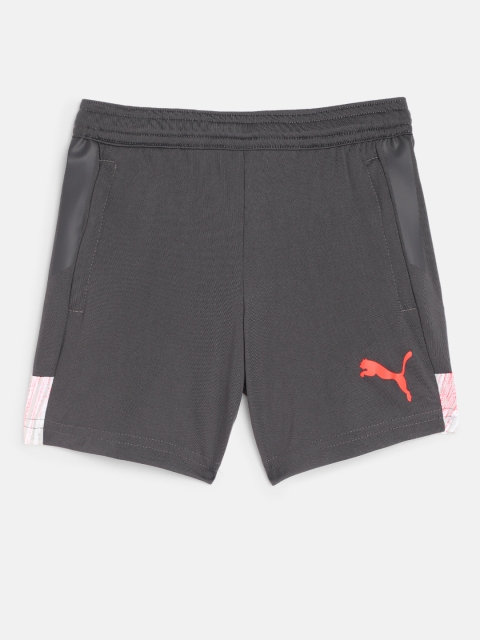 

Puma Boys Grey IndividualCUP Shorts Jr Colourblocked Outdoor Sports Shorts