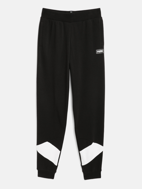 

Puma Boys Black Rebel Pants cl TR B Graphic Rubber Printed Sweat Pants