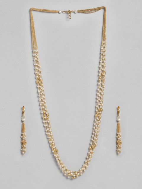 

justpeachy Gold-Plated Beaded Jewellery Set