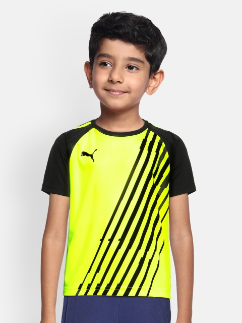

Puma Boys Yellow Printed Round Neck T-shirt