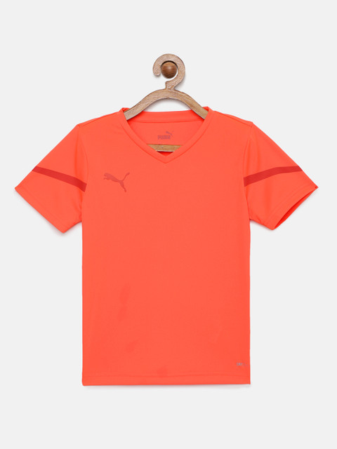 

Puma Boys Coral Red Solid V-Neck dryCELL Team FLASH Football Jersey