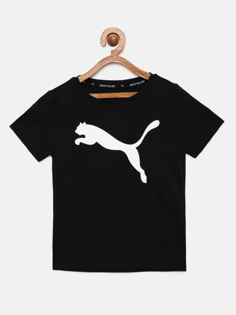 

Puma Girls Black Brand Logo ACTIVE T-shirt