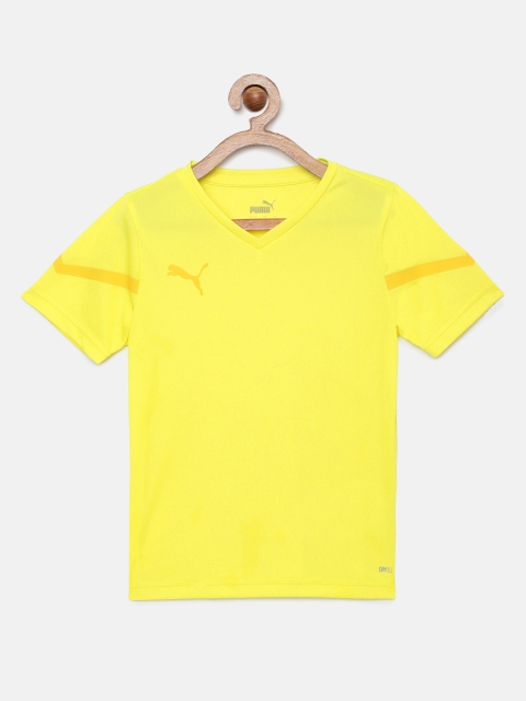 

Puma Boys Yellow Solid V-Neck dryCELL Team FLASH Football Jersey