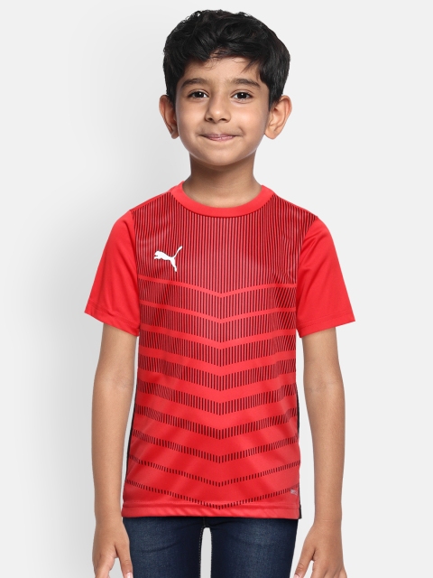 

Puma Boys Red Printed ftblPLAY Graphic Round Neck T-shirt