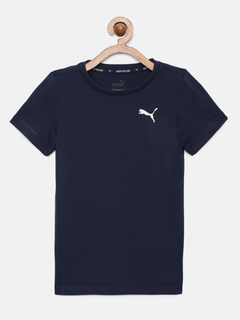 

Puma Boys Navy Blue ACTIVE Small Logo Indigo T-shirt