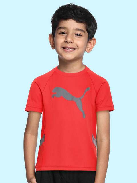 

Puma Boys Red Active Sports Cat Poly B T-shirt